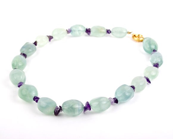 Lime Crush Flourite Nugget Necklace