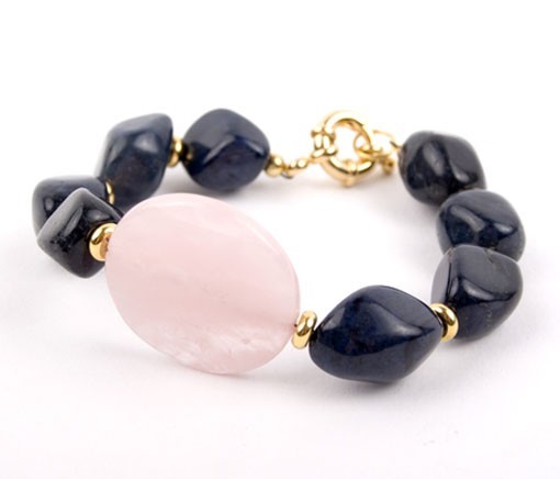Liquorice Agate Quartz Nugget Bracelet